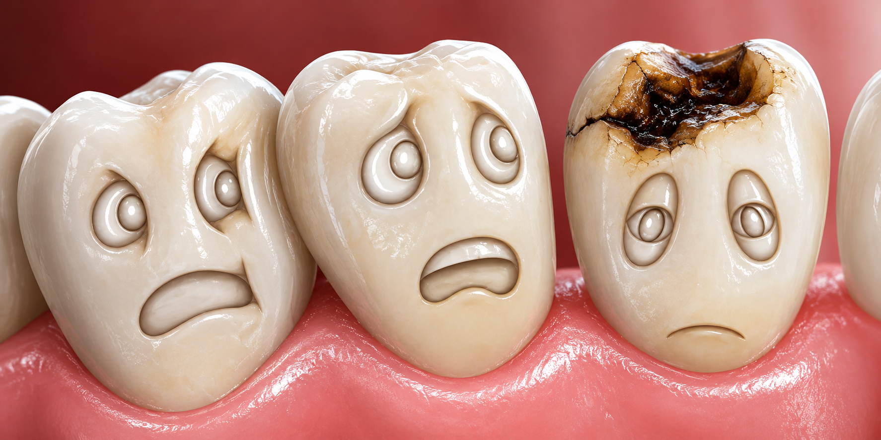 Diente restaurado con resina del color dental